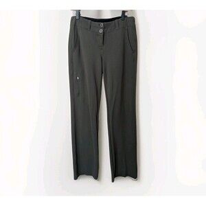 Title Nine Clamber Pants Womens 8 Green Mid Rise Zip Cargo Stretch